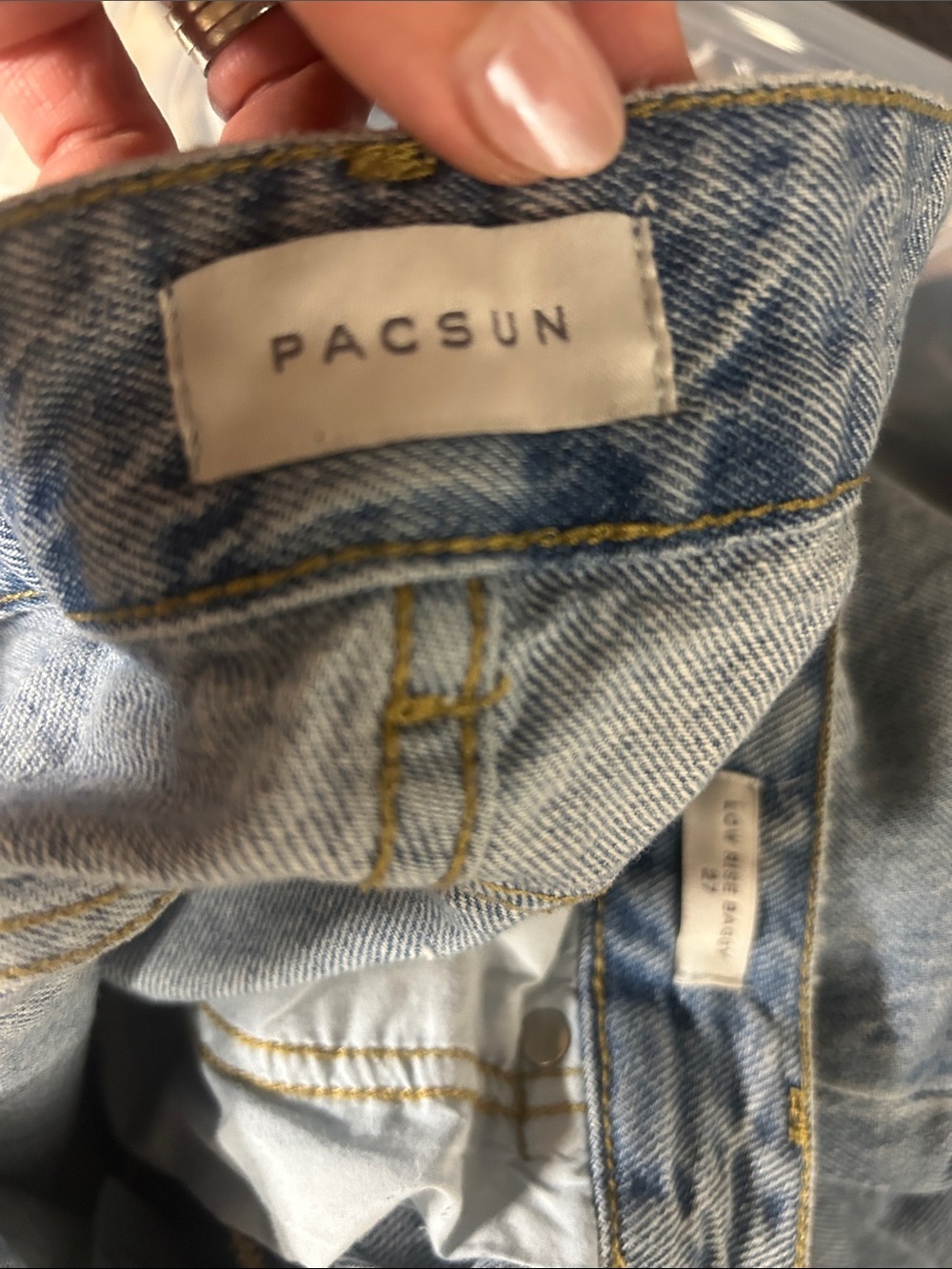 PAC SUN Low-Rise Wide-Leg Women's Jeans - Light Blue size 27 - Picture 5 of 5